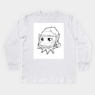 Elf Nicole Headshot Kids Long Sleeve T-Shirt